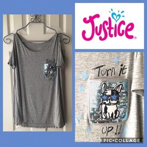 Cold Shoulder sequin Top